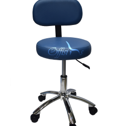 Smart Revolving Stool With Backrest And Adjustable Height And Chrome Base ST-04-CB)