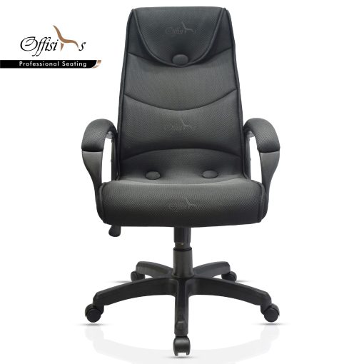 High Back Mesh Fabric Chair For Manager With Padded Armrest - (OPAS)