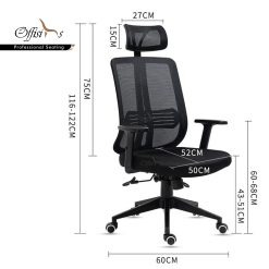 High Back Manager Chair With Adjustable Lumber Support (M-13)