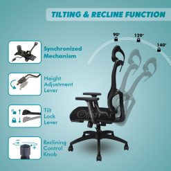 Alternative view of High-end Ergonomic Chair With HQ Aluminum Base (04HR - Upgraded Version)