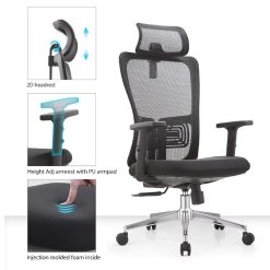 High Back Ergonomic Chair With adjustable Lumbar Support