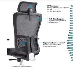 High Back Ergonomic Chair With adjustable Lumbar Support