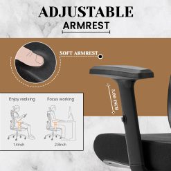 Alternative view of High Back Executive Chair with Adjustable Lumbar Support -3D armrest - M-30HR-UpGraded