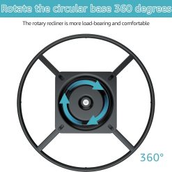 Alternative view of Heavy-Duty recliner rotating Ring base replacement part, capable of 360 degree rotation