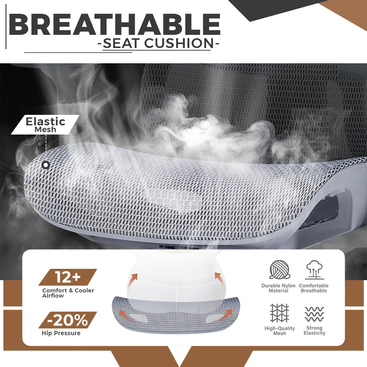 Ergonomic Full Mesh Chair With Adjustable Features 4