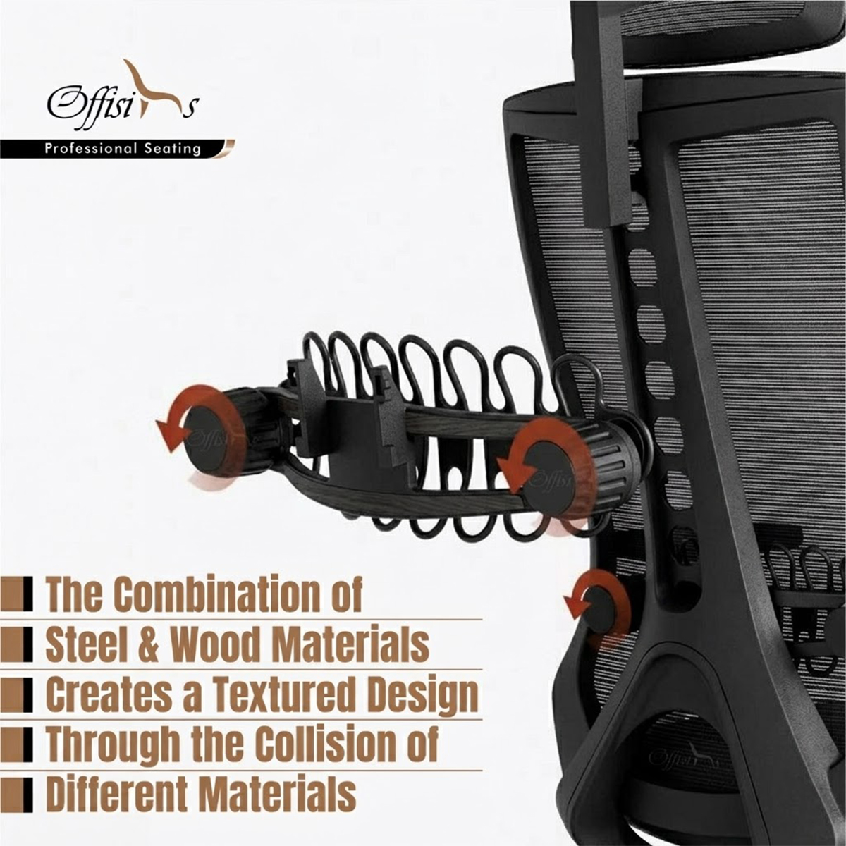 Premium Quality Full Mesh Chair With Multi Lock Adjustment M 30FM (Black) 2