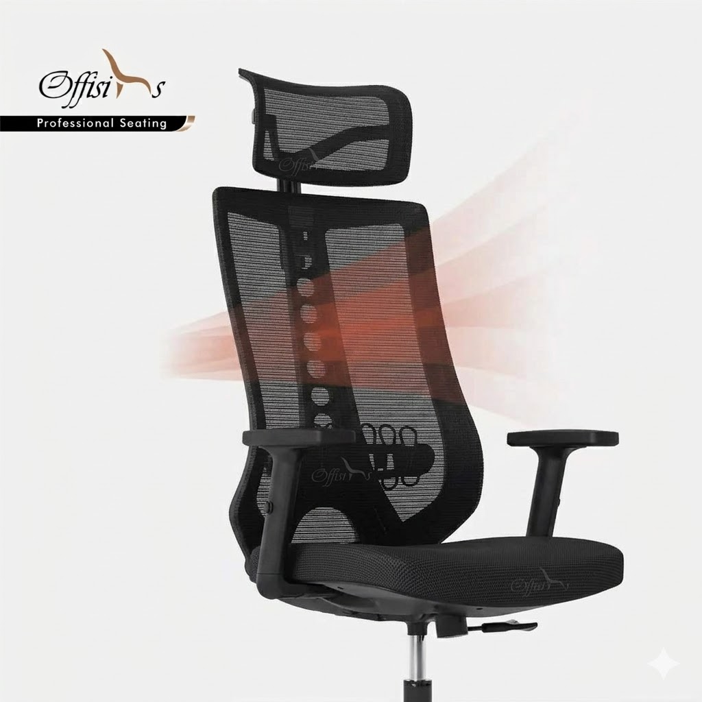 Premium Quality Full Mesh Chair With Multi Lock Adjustment M 30FM (Black) 9